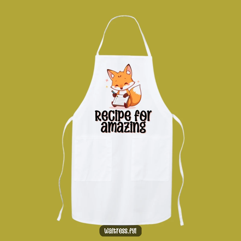 Funny Fox Order Taker Apron: Cook and Create with Playful Flair