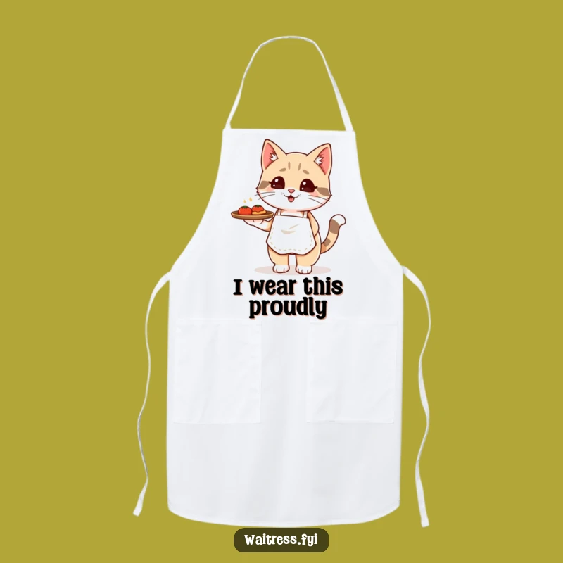 Funny Kawaii Cat Waiter Apron: Cook in Cute Style, A Hilariously Adorable Funny Gift!