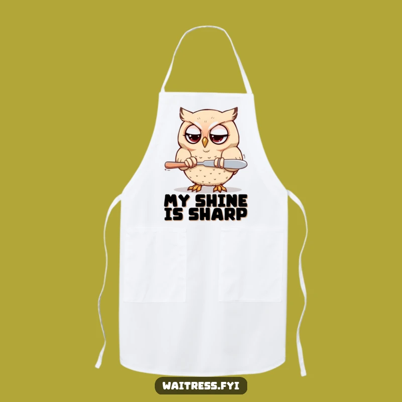 Funny Kawaii Owl Polishing Apron: Cook with Focus, Hilarious & Detailed Funny Gift!