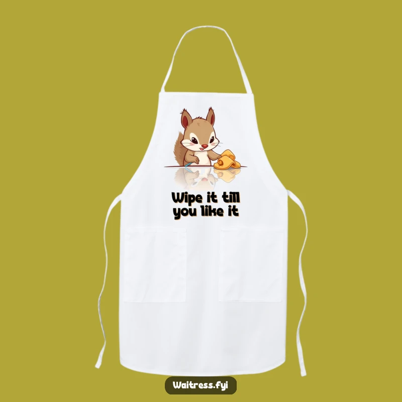 Funny Squirrel Cleaning Apron: Cook with Confidence and Humor