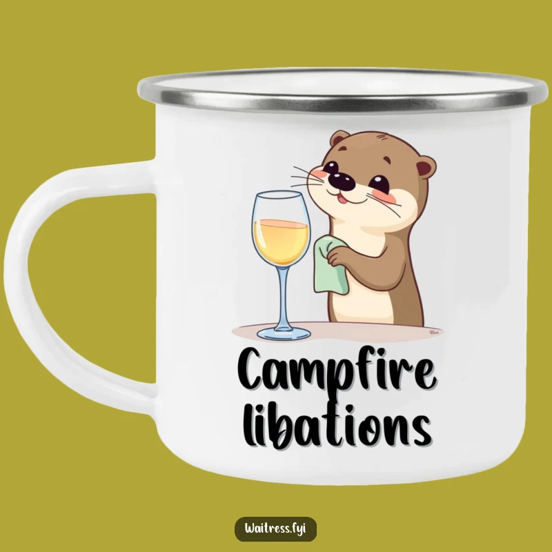 Funny Otter Bartender Camping Mug: Durable Drinkware, Perfect Funny Gift