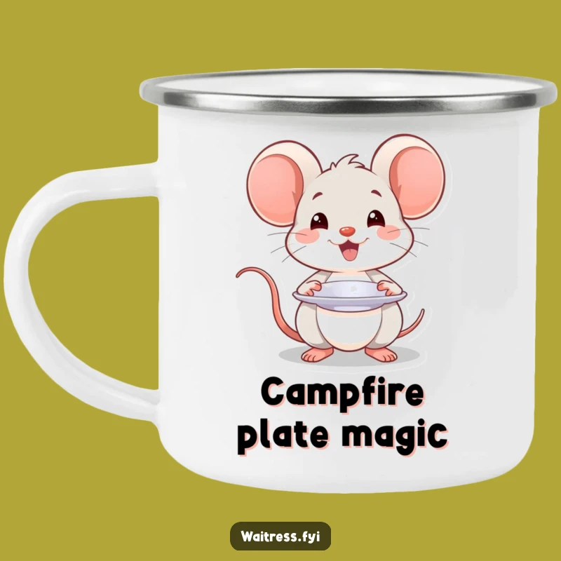 Funny Kawaii Mouse Chef Camping Mug: Whimsical Sips Outdoors, Great Funny Gift!