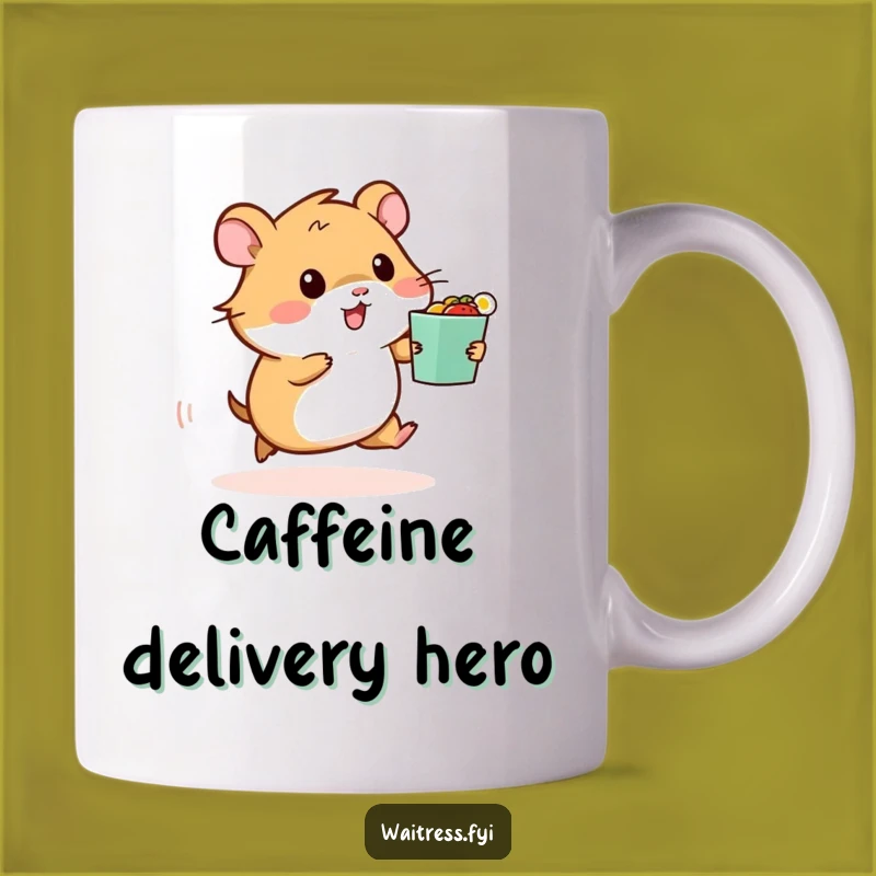 Funny Hamster Food Order Mug: Fast Delivery Humor for Foodies