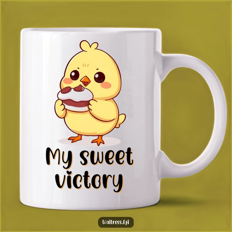 Funny Chick Dessert Mug - Proud Character, Hilarious Baking Gift