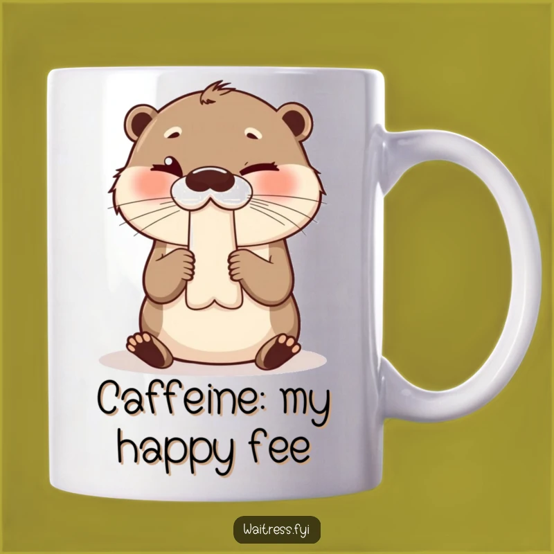 Funny Giggling Otter Bill Mug - Hilarious Restaurant & Bar Staff Gift Idea