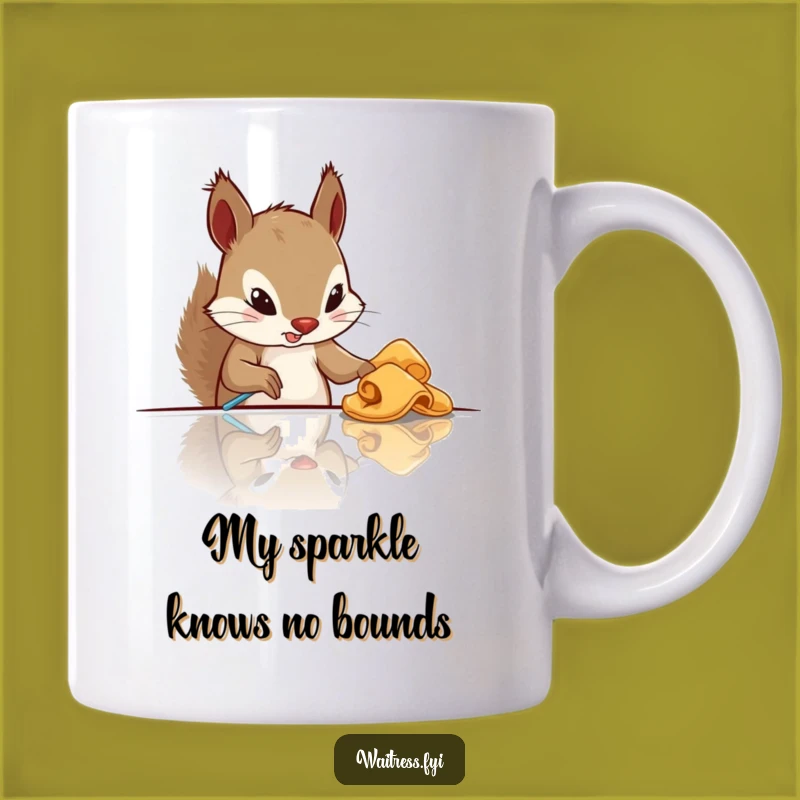 Funny Squirrel Cleaning Mug: A Determined Critter's Humorous Gift for Neat Freaks