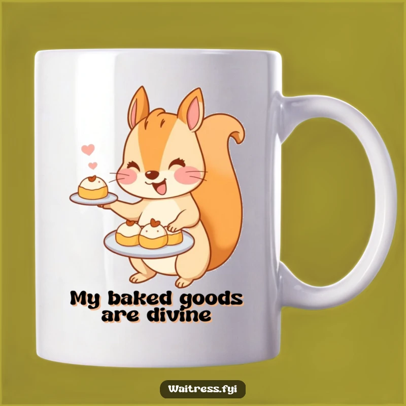 Funny Kawaii Squirrel Pastry Server Mug: The Perfect Cute Gift for Sweet Treat Lovers