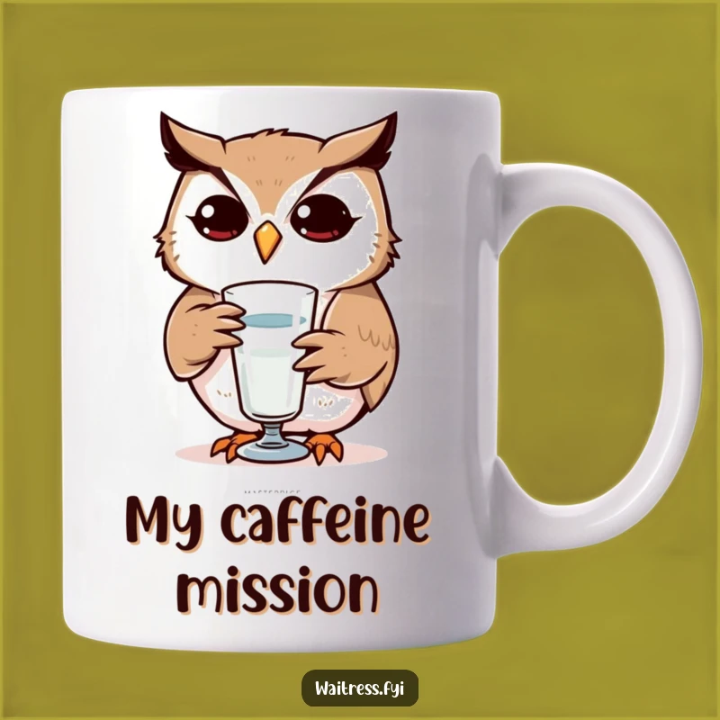 Funny Owl Refilling Mug: Perfect Gift for the Attentive Drinker