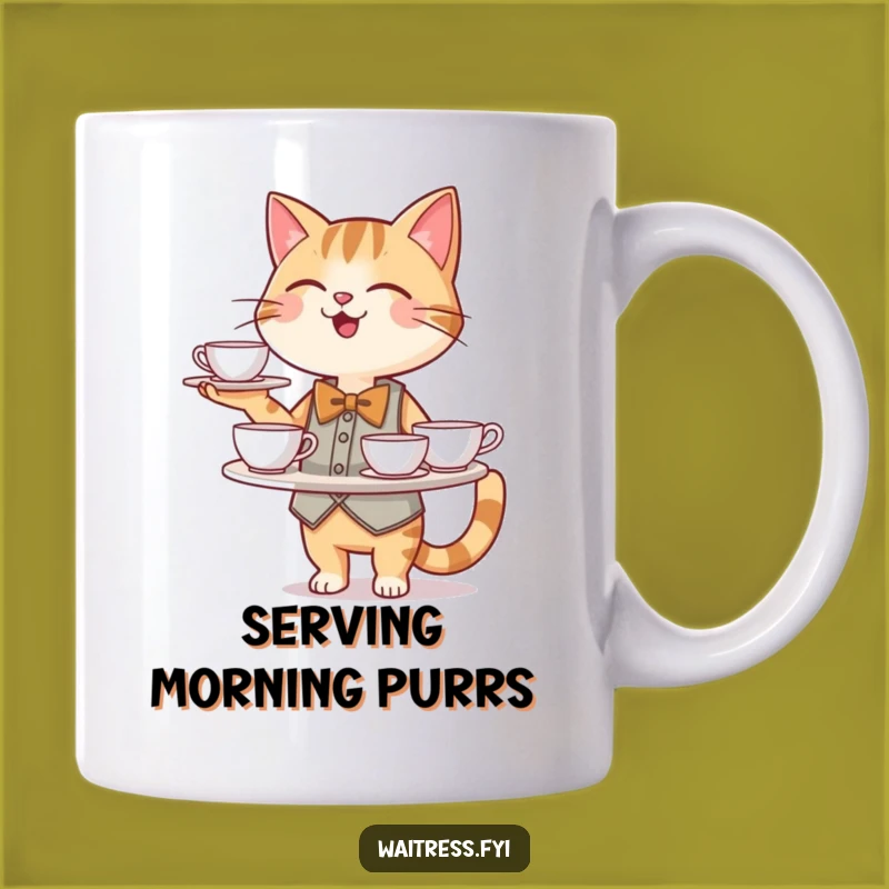 Funny Cat Waiter Mug: Teacup Balancer - Purrfect Gift for Cat Lovers