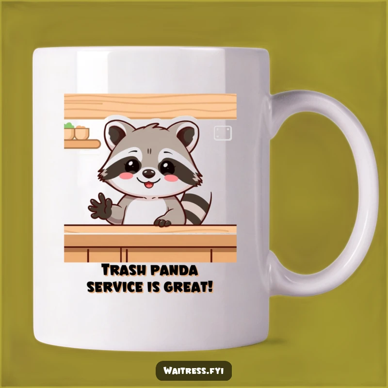 Funny Raccoon Counter Wave Mug - Friendly Greeting - The Perfect Humorous Gift