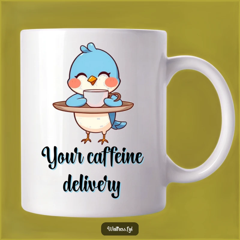 Funny Blue Bird Barista Mug: A Winking Server Gift For Coffee Lovers