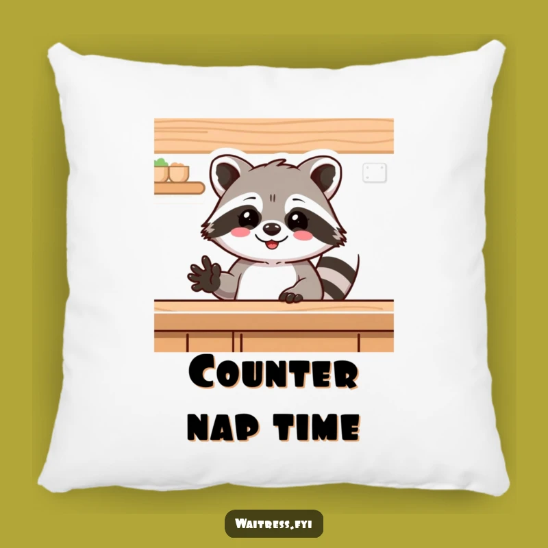 Funny Raccoon Pillow - Cozy Greeting Accent - The Ultimate Plush Funny Gift!