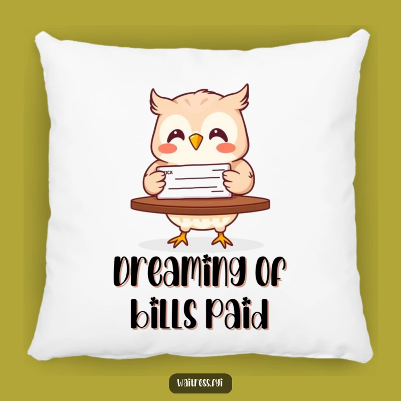 Funny Owl Check Delivery Pillow: Snuggle Up with Success