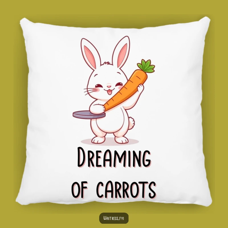 Funny Rabbit Server Pillow: Cozy Bunny Carrot Cushion, Hilarious Home Accessory Gift