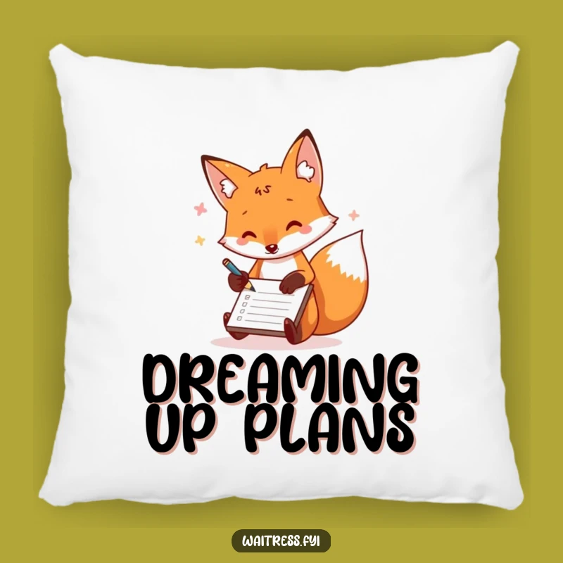 Funny Fox Order Taker Pillow: Cozy Comfort with a Playful Twist