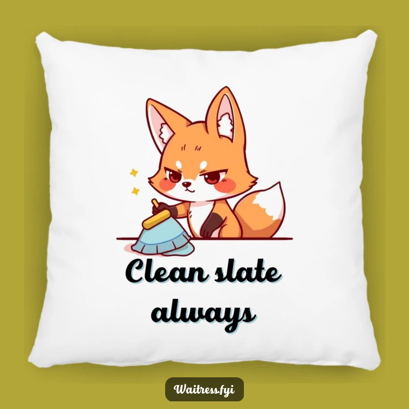 Funny Fox Comfort Pillow - Cozy Determined Character, Charming Gift