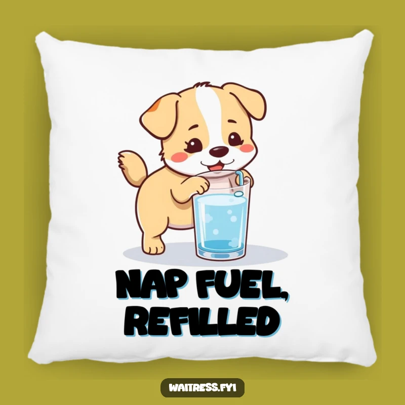 Funny Kawaii Dog Hydration Pillow: Add Cozy Comfort and Helpful Vibes Gift
