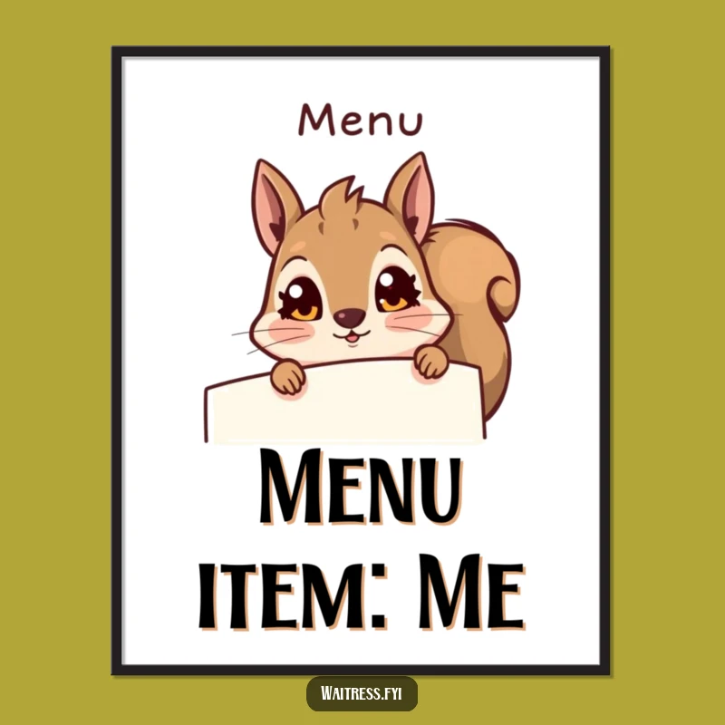 Funny Squirrel Digital Art - Surprise Your Walls - Instant Downloadable Hilarious Funny Gift!