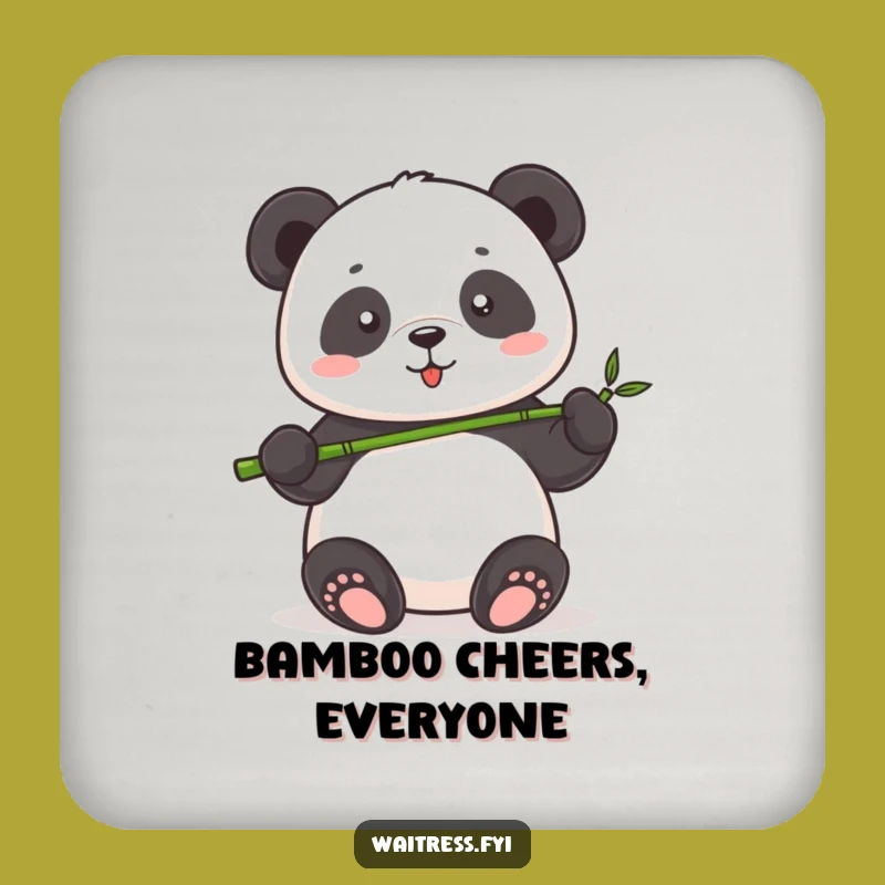 Funny Panda Serving Coasters (Set of 4): Protect Surfaces with Cute Art, Gift Idea