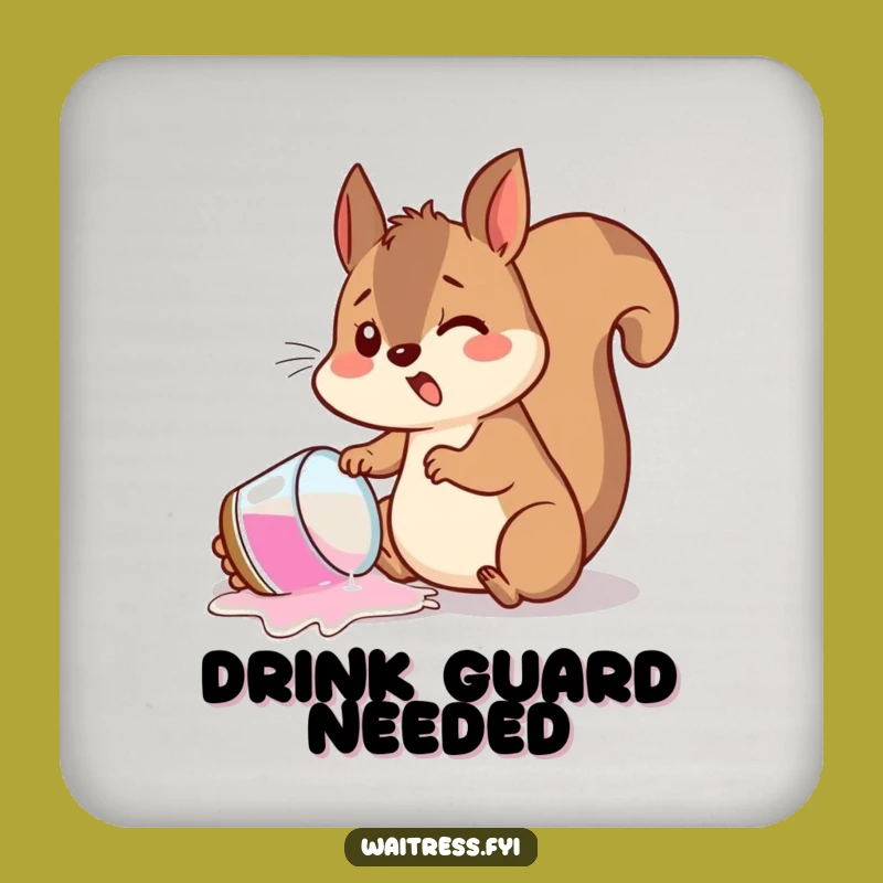Funny Squirrel Spill Coasters: Protect Surfaces, Embrace Chaos