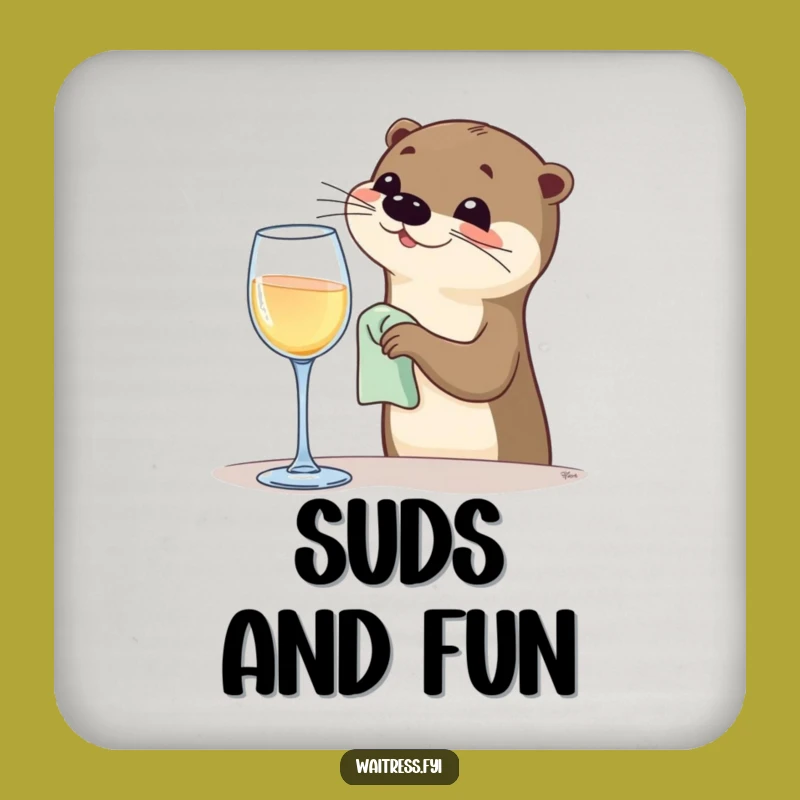 Funny Otter Bartender Coasters: Chic Bar Decor, Perfect Funny Gift