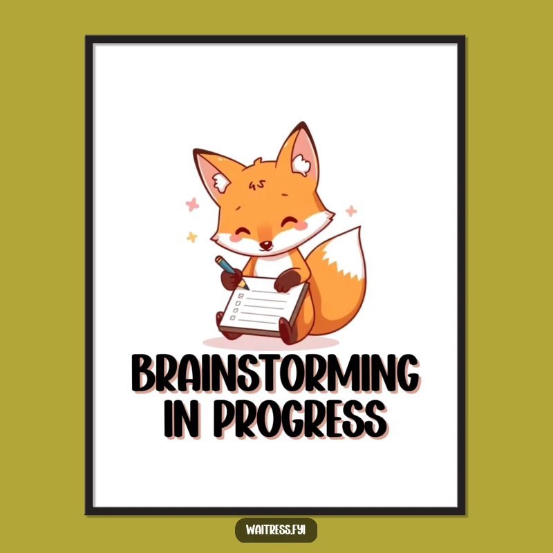 Funny Fox Order Taker Poster: Add a Whimsical Touch to Your Walls