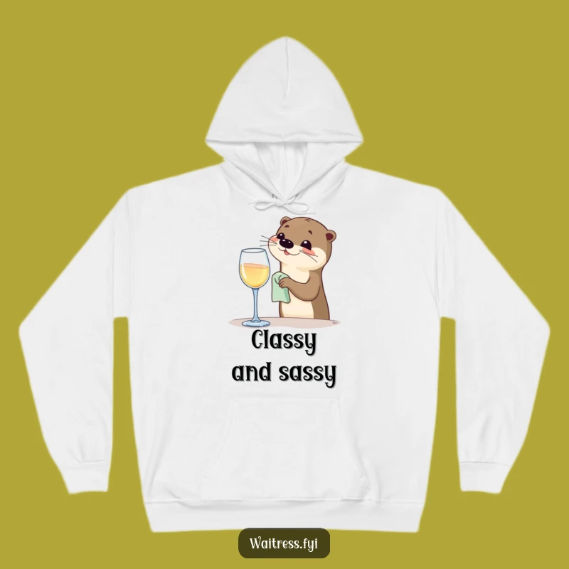 Funny Otter Bartender Hoodie: Cozy Animal Comfort, Ultimate Funny Gift for Drinkers