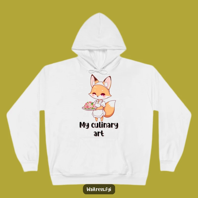 Cozy Funny Fox Hoodie: Warmth with Elegant Waitress Service