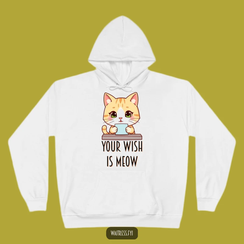 Cozy Funny Kawaii Cat Server Hoodie: Stay Warm and Attentive with this Cute Cat Sweatshirt Gift