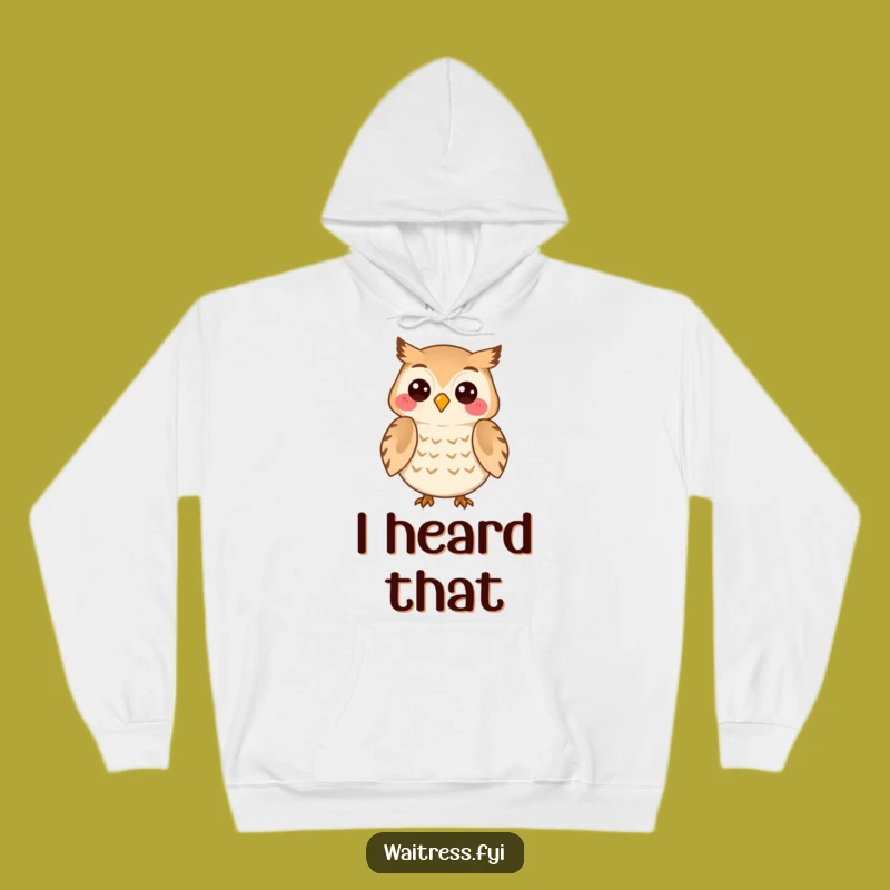 Cozy Funny Owl Listener Hoodie: Warm Support Wear, Perfect Funny Gift for Friends