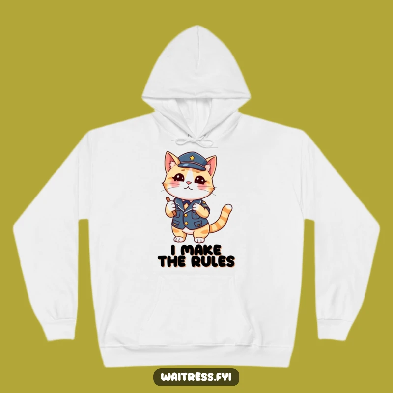 Funny Cat Waiter Hoodie: Cozy Feline Apparel, Ultimate Funny Gift for Cat Lovers