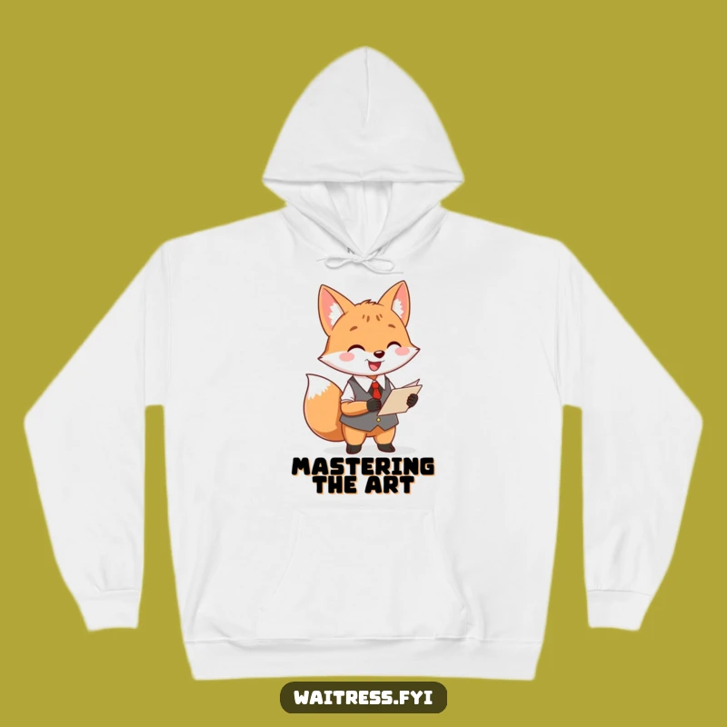 Funny Fox Waiter Hoodie: Cozy Order Taker Sweatshirt, Humorous Restaurant Gift