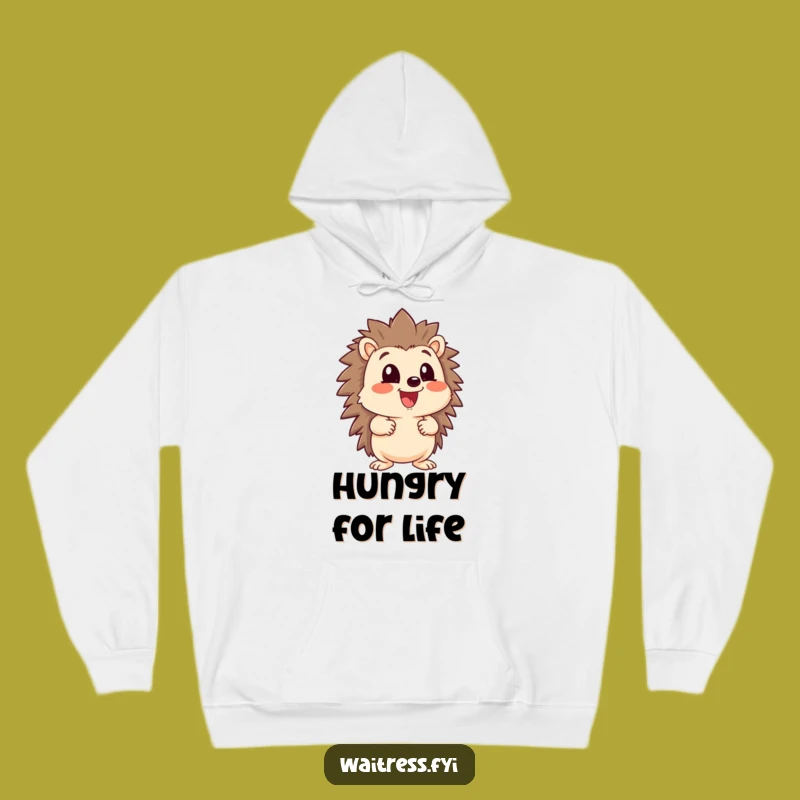 Funny Hedgehog Cozy Hoodie - Warm Eager Character, Perfect Comfort Gift