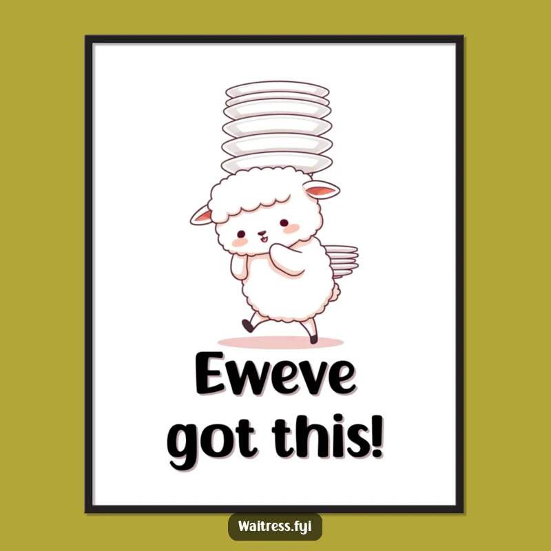 Free Printable Wall Art: Sheep's Balancing Act, Funny Decor