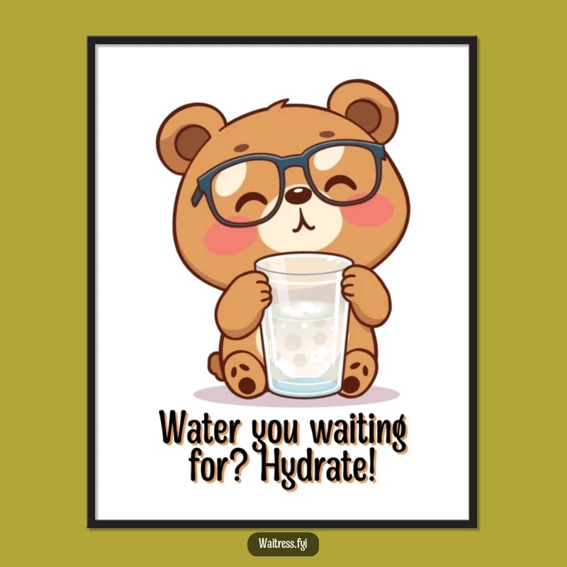 Free Printable Wall Art: Cheerful Bear Artwork, Humorous Downloadable Decor