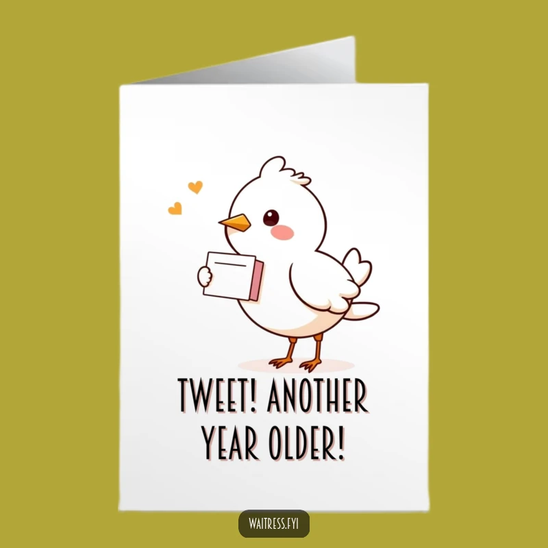 Free Printable Birthday Card: Funny Bird Message Delivery! A Cute Downloadable Gift.