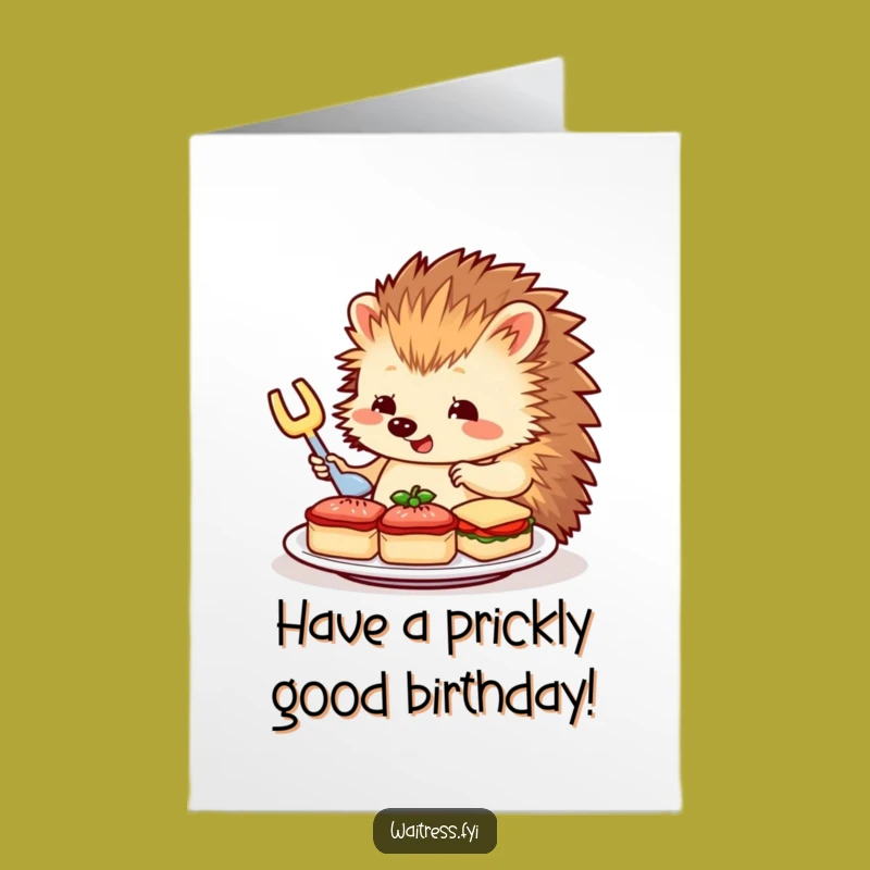 Free Printable Hedgehog Birthday Card: Quirky & Funny Downloadable Gift