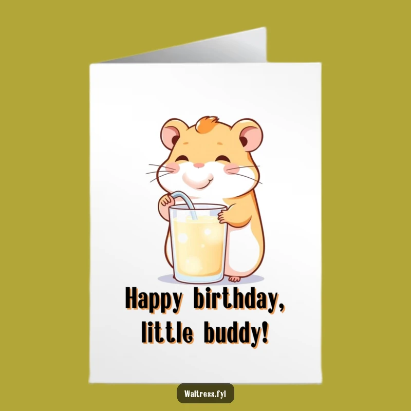 Free Printable Birthday Card: Hamster Refills Fun for a Cheerful Birthday