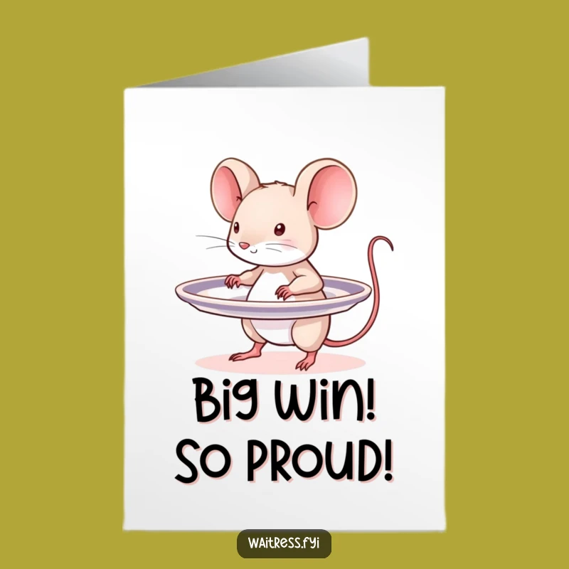 Free Printable Congrats Card: Funny Mouse Server's Balancing Act DIY Gift