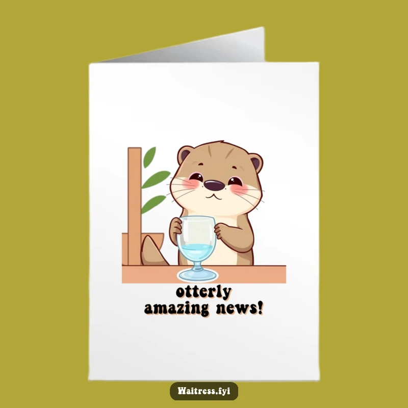 Free Printable Otter Congratulations Card: Humorous Downloadable Greeting for Any Occasion