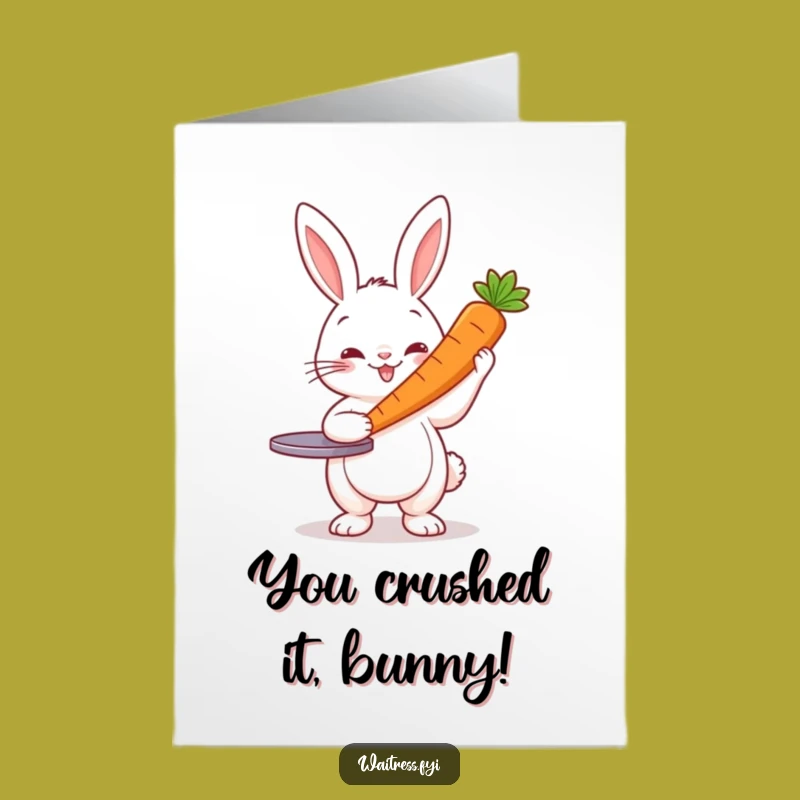 Free Printable Rabbit Congrats Card - Hilarious Downloadable Celebration of Success