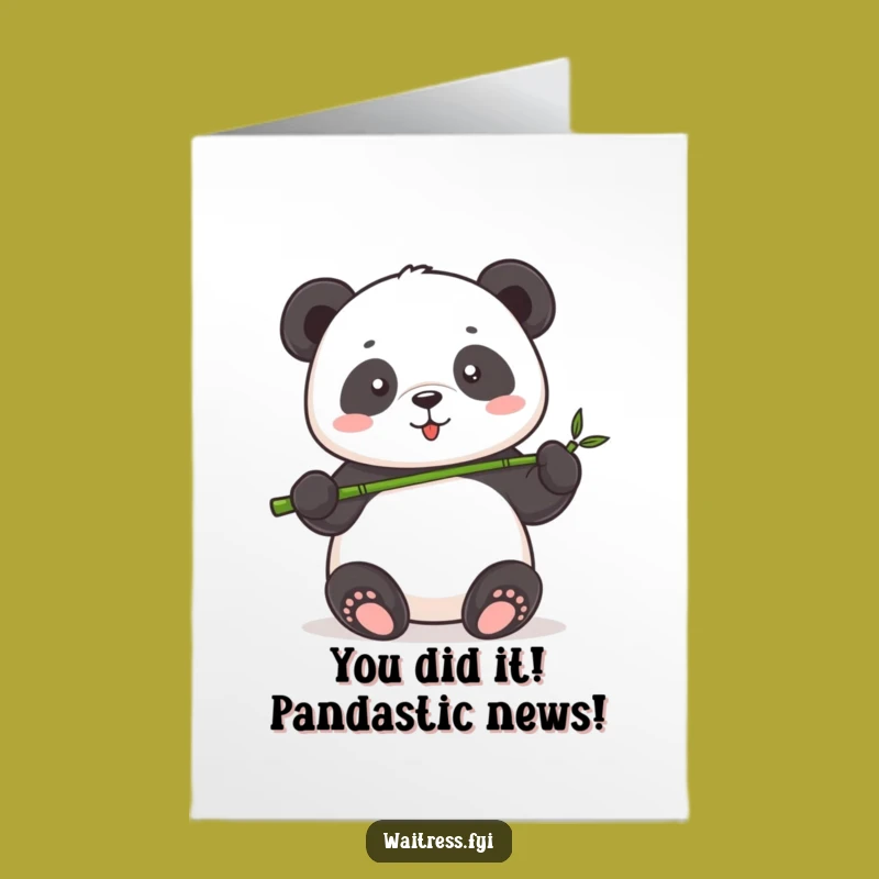 Free Printable Panda Congratulations Card - Cute Achievement, Print at Home!