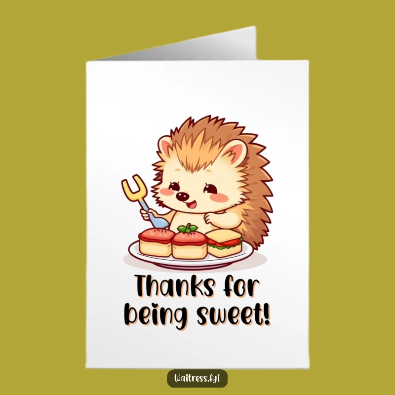 Free Printable Hedgehog Thank You Card: Sweet & Funny Downloadable Gratitude