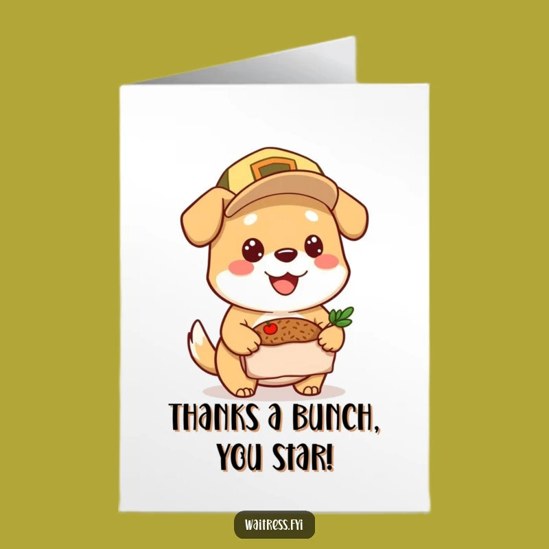 Free Printable Dog Thank You Card: Grateful Pup Delivering Thanks - Downloadable Gift