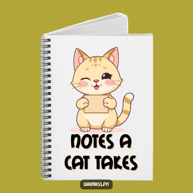 Funny Cat Order Taker Notebook: Jot Down Ideas with Feline Politeness