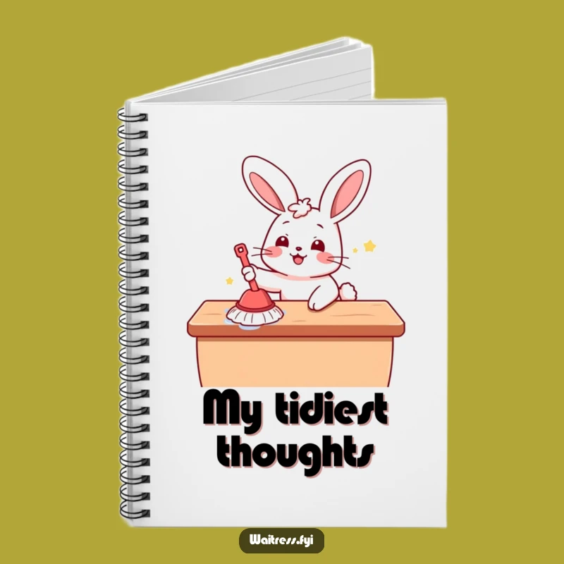 Funny Kawaii Bunny Cleaning Notebook: Jot Down Ideas with this Cute and Organized Journal Gift