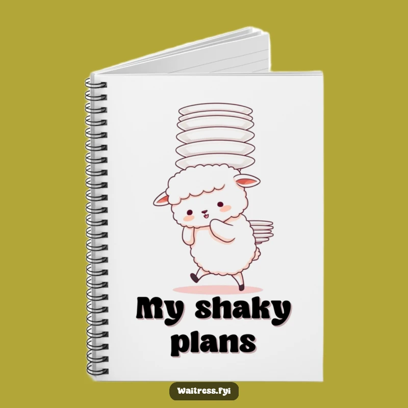 Funny Sheep Plate Struggle Notebook: Journal Your Juggling, Cute Stationery, Perfect Gift