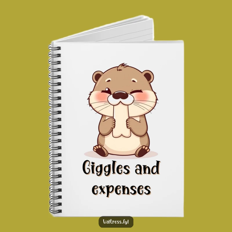 Funny Otter Bill Wink Notebook - Hilarious Journal for Service Ideas & Notes Gift