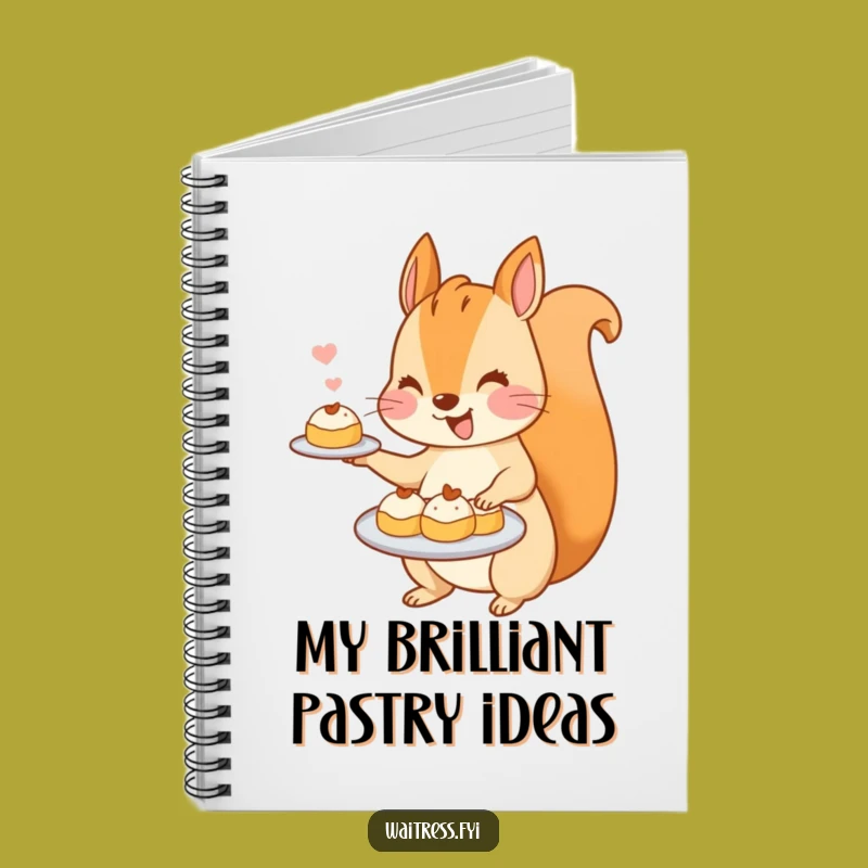 Funny Kawaii Squirrel Notebook: Jot Down Ideas with This Cute Pastry Serving Journal
