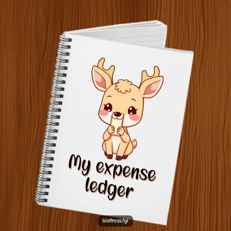 Funny Deer Notebook: Blushing deer with a bill, symbolizing politeness and courtesy, perfect for a funny gift.